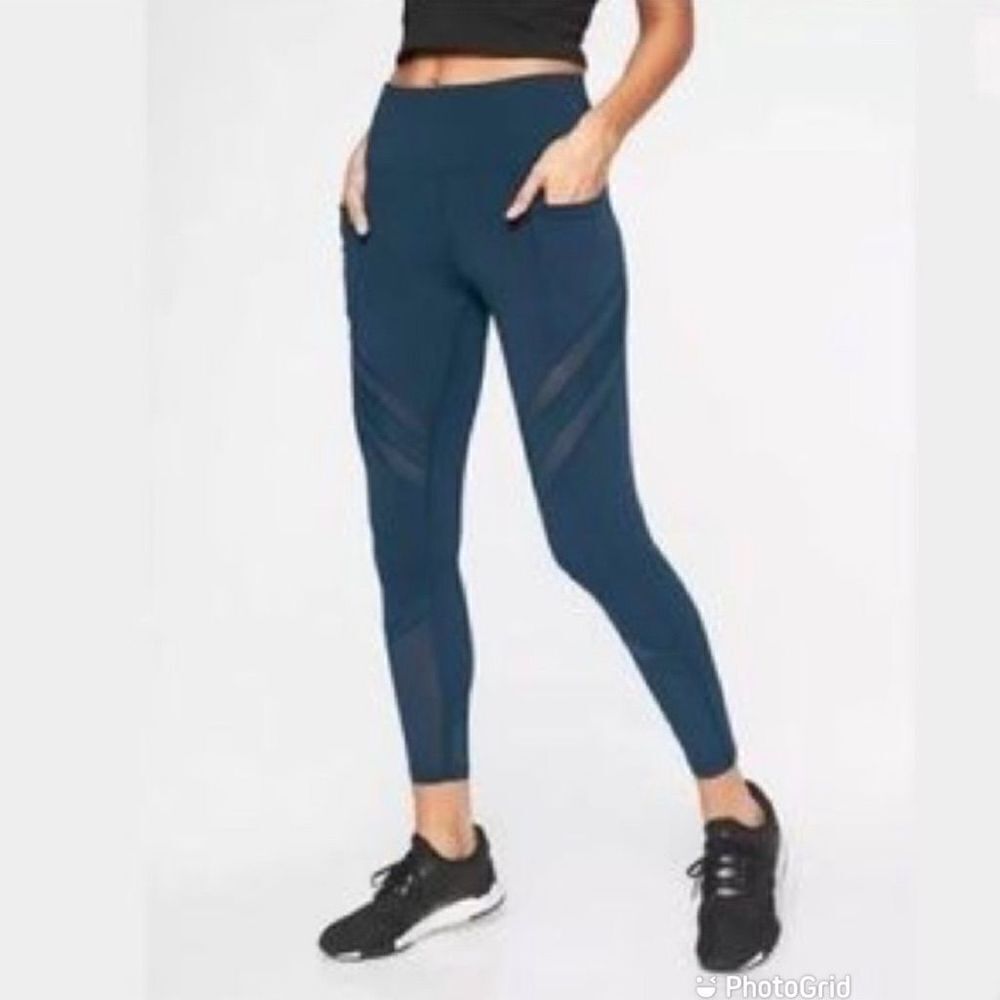 Athleta 7/8 Up for Anything Mesh Leggings
